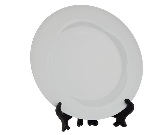 Plato de plastico blanco luminescente para sublimación - 15,2 cm de diametro